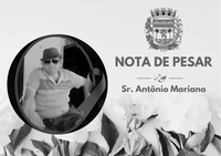 NOTA DE PESAR - Sr. Antônio Mariano (pai do vereador Valdiomar da Silva Brito)